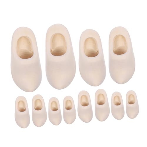 Toyvian 6 Paare Mini Holzschuhe Niederländische Holzclogs Handgeschnitzt Unlackiert Miniature Dollhouse Schuhe DIY Basteln Blanko Puppenschuhe Zubehör Toyvian 6 Paare Mini Holzschuhe Niederländische Holzclogs Handgeschnitzt Unlackiert Miniature Dollhouse Schuhe DIY Basteln Blanko Puppenschuhe Zubehör von Toyvian
