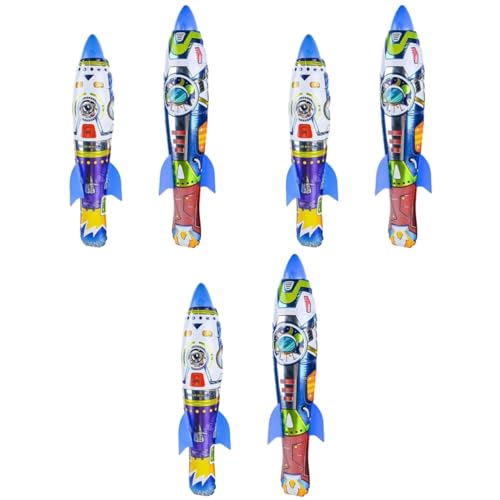 Toyvian 6 STK Aufblasbare Handwurfrakete Schaumflugzeuge Für Kinder Papierflieger Kinderraketenspielzeug Flugzeugspielzeug Für 3 Jährige Alufolie Aluminiumfolie Geburtstagsgeschenk von Toyvian