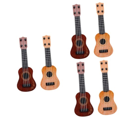 Toyvian 6 STK Mini-Ukulele Kinderspielzeug Nachgemachtes Gitarrenspielzeug Ukulele-Gitarre für Kleinkinder Mädchen Spielzeug Modelle Kleinkind Gitarre Kinder-Ukulele-Spielzeug klassisch von Toyvian