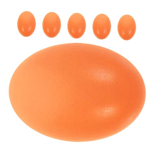 Toyvian Osterbasteln Für Kinder Osterdekoration 6 Stück Unlackierte Holzeier Spielzeugeier Zum Bemalen Orange Toyvian Osterbasteln Für Kinder Osterdekoration 6 Stück Unlackierte Holzeier Spielzeugeier Zum Bemalen Orange von Toyvian