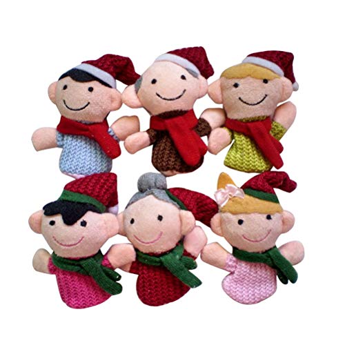 Toyvian 6 STÜCKE Weihnachten Fingerpuppen Pädagogische Fingerpuppen Familie Interaktives Spielzeug für Kinder von Toyvian