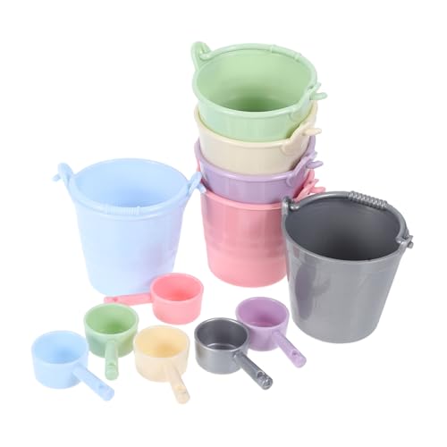 Toyvian 6 Sätze Miniatur -eimerspielzeug Mini -reinigungsmittel Gartenwerkzeuge Für Jungen -gartengeräte Dollhouse -reinigungsmittel Eimer Und Eimer Für Plastik von Toyvian
