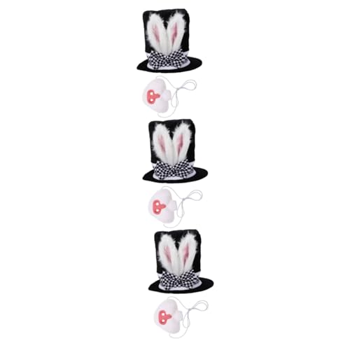 Toyvian 6 Stk Osterhasenmütze Hut Märchenkostüm für Erwachsene mottoparty kostüme bunny kostüm Stoffhase Schminkkasten Kostüm für die Osterparty Hasen-Cosplay-Zubehör Fee Nase Kleid Suite von Toyvian