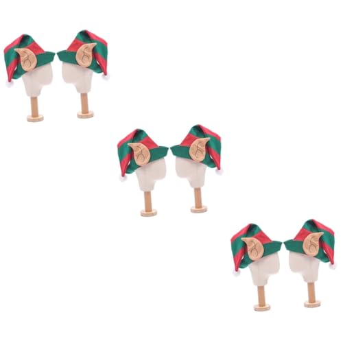 Toyvian 6 Stk Clownmütze Weihnachten Weihnachtsfeier Hut Elf Kostüm Zubehör Elfenmütze Aus Filz Elfenhut Elfenkostüm Für Erwachsene Kostüme Für Erwachsene Narrenhut Requisiten Erwachsener von Toyvian