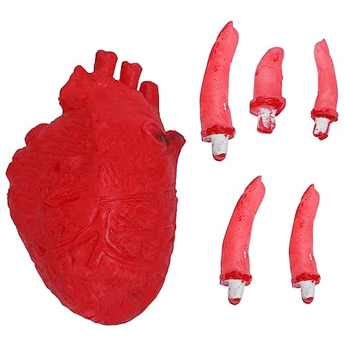 Toyvian 6 Stück 1 Satz Orgel Requisiten Halloween Dekoration Halloween-Dekoration halloweendeko Dekoration Halloween Streiche für Erwachsene Simulation Herzstütze Halloween-Herz-Requisite Toyvian 6 Stück 1 Satz Orgel Requisiten Halloween Dekoration Halloween-Dekoration halloweendeko Dekoration Halloween Streiche für Erwachsene Simulation Herzstütze Halloween-Herz-Requisite von Toyvian