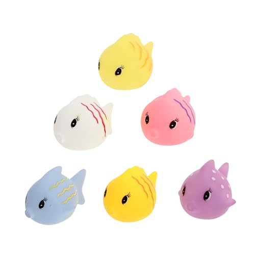 Toyvian 6 Stück Badespielzeug Squeeze-badewannenspielzeug Säuglingsbad Duschen Badewanne Schwimmendes Duschspielzeug Quetschspielzeug Colorful PVC von Toyvian