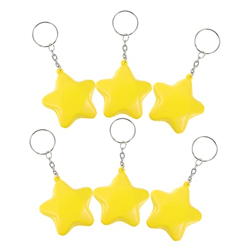Toyvian 6 Stück Ball zum Stressabbau Stress Balls + schlüsselketten звёздочка kindercroks Sterne - Gastgeschenke Stressspielzeug für Sternspielzeug Star - Stressball Metall Yellow Toyvian 6 Stück Ball zum Stressabbau Stress Balls + schlüsselketten звёздочка kindercroks Sterne - Gastgeschenke Stressspielzeug für Sternspielzeug Star - Stressball Metall Yellow von Toyvian