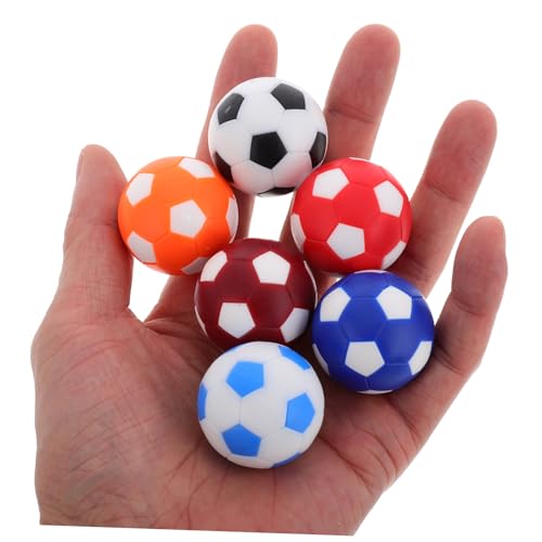 Toyvian 6 Stück Bunte Tischfußballbälle Offizielle Soccer Ersatzbälle Leichte Kompakte Kickerbälle für Tischfußball für Spiel und Freizeitspaß von Toyvian