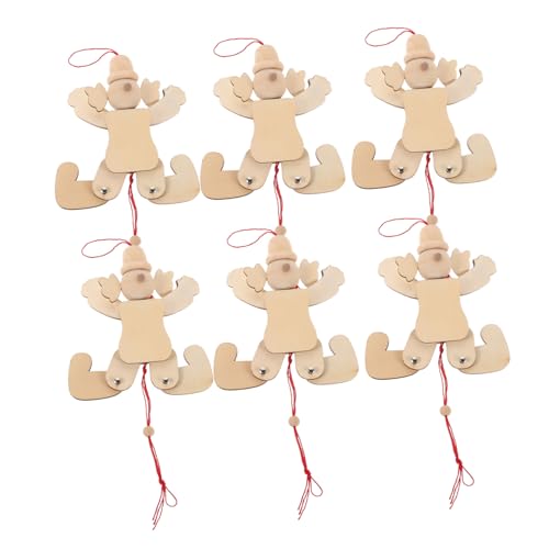 Toyvian 6 Stück DIY Holz Marionetten Clown Puppen Naturbelassene Ziehschnur Holzpuppe Tragbares Bastelspielzeug für Familienfeiern und Dekoration Toyvian 6 Stück DIY Holz Marionetten Clown Puppen Naturbelassene Ziehschnur Holzpuppe Tragbares Bastelspielzeug für Familienfeiern und Dekoration von Toyvian