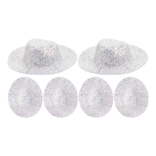 Toyvian 6 Stück Glitzernde Miniatur Hüte für Puppen Einzigartige Dekoration für Puppenmode und Party Themen für Fotos und Sammlungen von Toyvian