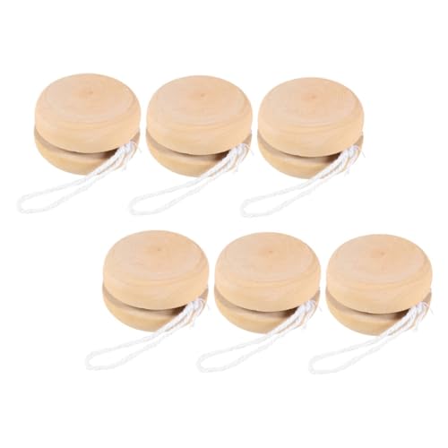 Toyvian Kreatives Jo-jo-Set Aus Holz – 6-teilig Jo-jo Mit Unbemalter Farbe Für Kinder Lernspielzeug Spielzeug Zur Kognitiven Entwicklung Toyvian Kreatives Jo-jo-Set Aus Holz – 6-teilig Jo-jo Mit Unbemalter Farbe Für Kinder Lernspielzeug Spielzeug Zur Kognitiven Entwicklung von Toyvian