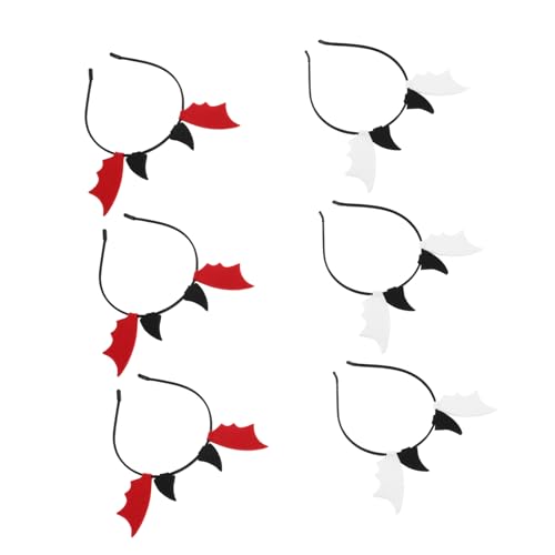 Toyvian 6 Stück Halloween-kopfschmuck Teufel Cosplay Stirnband Fledermaus Haarband Fledermaus-stirnband Für Frauen Halloween-cosplay-haarband Plastik von Toyvian