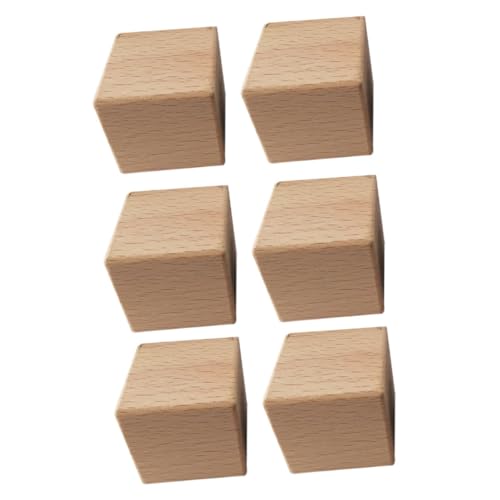 Toyvian 6 Stück Holz Quadrate Quadratische Holzwürfel Holzblöcke -holzklötze Hölzerner DIY- Bastelwürfel Aus Holz Quadratischer Block Khaki Buche Toyvian 6 Stück Holz Quadrate Quadratische Holzwürfel Holzblöcke -holzklötze Hölzerner DIY- Bastelwürfel Aus Holz Quadratischer Block Khaki Buche von Toyvian
