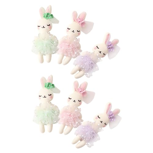 Toyvian 6 Stück Kaninchenpuppe Kaninchenbasteln Kleine Stofftiere Hasenfigur Kleine Stofftiere DIY Kaninchen Tierpuppen Basteln Stirnband Kaninchen Ornament Handgefertigtes von Toyvian