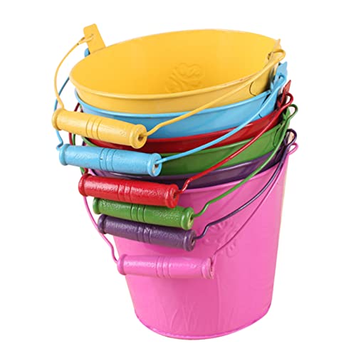Toyvian 6 Stück Kindergarten Eimer Kleiner Strandeimer Sandwanne Sandeimer Sandspielzeug Mini-Strandeimer für den Strand Angeleimer Wassereimer- von Toyvian
