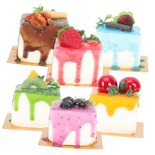Toyvian 6 Stück Künstliche Tortendekoration Teiliges Realistischer Kuchenmodelle für Fotografie Haus Küche und Party Dekorative Requisiten für Geschäfte und Feiern Zufällige Farbe Toyvian 6 Stück Künstliche Tortendekoration Teiliges Realistischer Kuchenmodelle für Fotografie Haus Küche und Party Dekorative Requisiten für Geschäfte und Feiern Zufällige Farbe von Toyvian