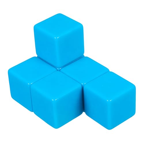 Toyvian 6 Stück Leere spielwürfel interaktive Spiele Zieh mit klarer Tasche Mathe -Verknüpfungswürfelspiel Taschenwürfel mit Foto Spielwort Acryl Sky-Blue von Toyvian
