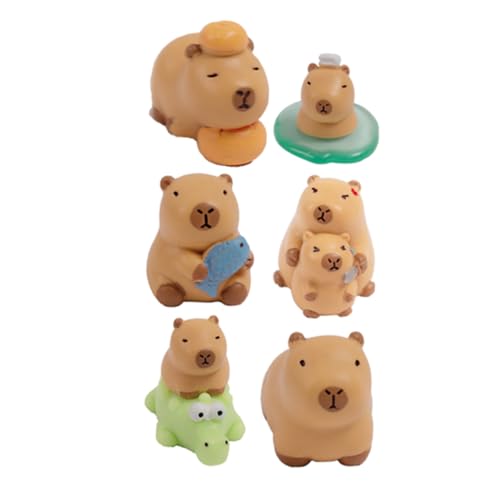 Toyvian 6 Stück Mikrolandschaft Wasserschwein Skulptur Figuren Partygeschenke Geburtstag Mini deko süßes Capybara-Zeug Capybara-Figur Simulation von Tierornamenten Harz Toyvian 6 Stück Mikrolandschaft Wasserschwein Skulptur Figuren Partygeschenke Geburtstag Mini deko süßes Capybara-Zeug Capybara-Figur Simulation von Tierornamenten Harz von Toyvian