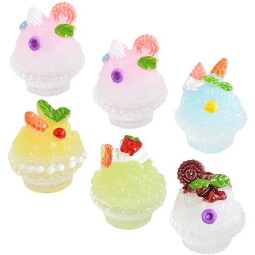 Toyvian 6 Stück Mini-Eiscreme-dekore, Puppenhaus-Eiscreme-Modelle, Gefälschtes Dessert, Gemischte Farben von Toyvian