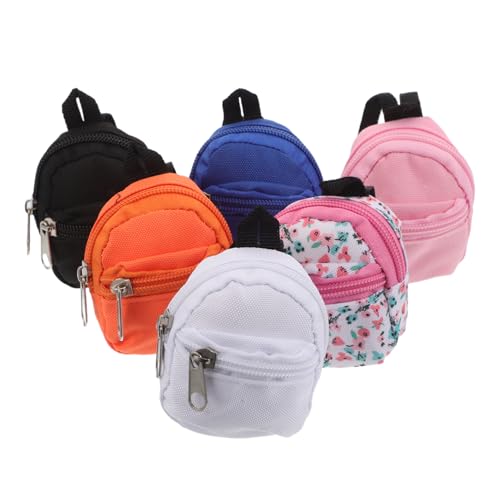 Toyvian 6 Stück Mini Puppenrucksäcke mit Reißverschluss Leichte Stoff Schulrucksäcke für Puppen Tragbar und Pflegeleicht für Fantasievolles Rollenspiel und Reisespaß Toyvian 6 Stück Mini Puppenrucksäcke mit Reißverschluss Leichte Stoff Schulrucksäcke für Puppen Tragbar und Pflegeleicht für Fantasievolles Rollenspiel und Reisespaß von Toyvian