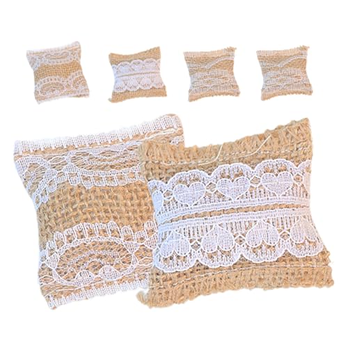 Toyvian 6 Stück Mini Sofakissen aus Weichem Stoff Dekoration für Puppenhaus Wohnzimmermöbel Vielseitige Miniatur Wohnaccessoires von Toyvian
