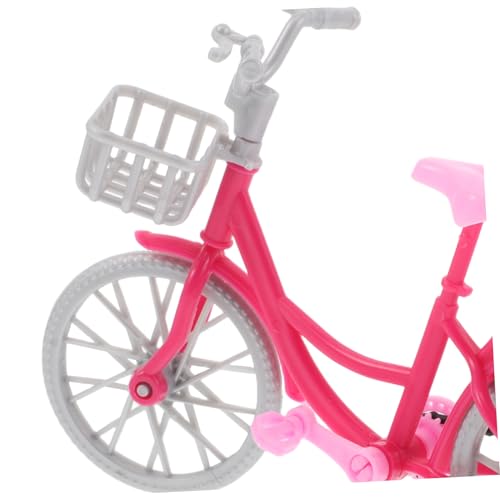 Toyvian 6stücke Miniatur-puppenfahrrad Rosa Spielzeug Für Junge Mädchen DIY-Retro-fahrradmodell-Ornament Simulationsspielzeug Minimalistische Fahrradskulptur von Toyvian