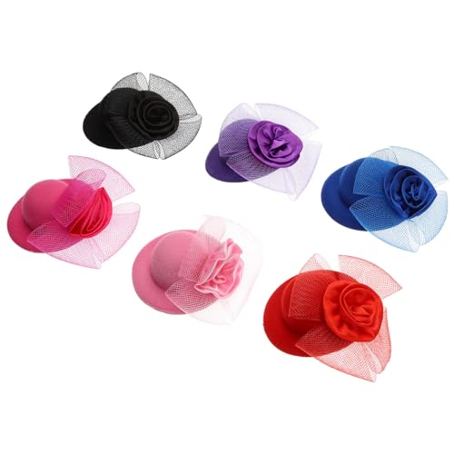 Toyvian 6er-Pack Miniaturhüte – Puppenhut-Set – Ausgefallene Hüte Für Teepartys – Basteldekorationen – Puppen-anziehzubehör Toyvian 6er-Pack Miniaturhüte – Puppenhut-Set – Ausgefallene Hüte Für Teepartys – Basteldekorationen – Puppen-anziehzubehör von Toyvian
