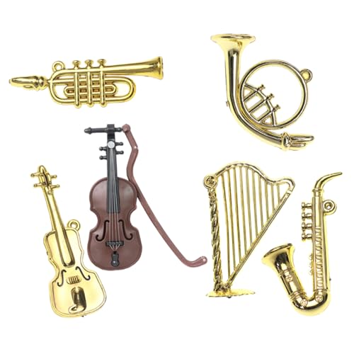 Toyvian 6 Stück Puppenhaus-musikinstrumente Mini Klassisches Musikinstrument Mini-Verzierungen Toyvian 6 Stück Puppenhaus-musikinstrumente Mini Klassisches Musikinstrument Mini-Verzierungen von Toyvian