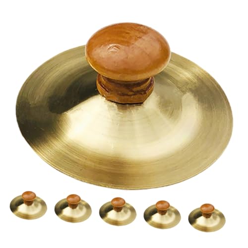 Toyvian Tragbares Musikinstrument Für Kinder – 6 Stück Bronze-Becken Becken Mit Holzgriffen Perfekt Für Partys Und Tanz von Toyvian
