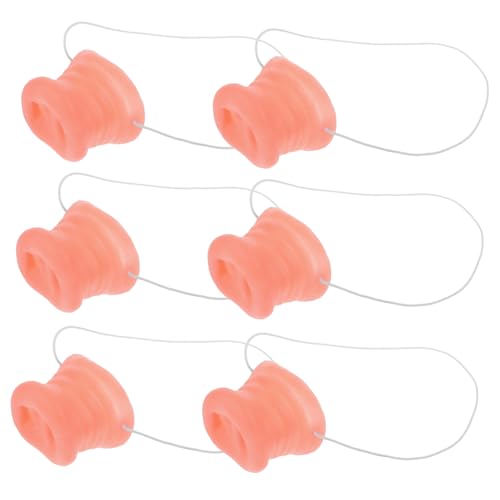Toyvian 6 Stück Schweine Nasenband Auto Schweinemaske Schweinekopf Hunde Puzzle Vampir Zubehör Wackelgesicht Falsche Zähne Schweine Nasen Kostüm Pantoffel Vampir Reißzähne von Toyvian