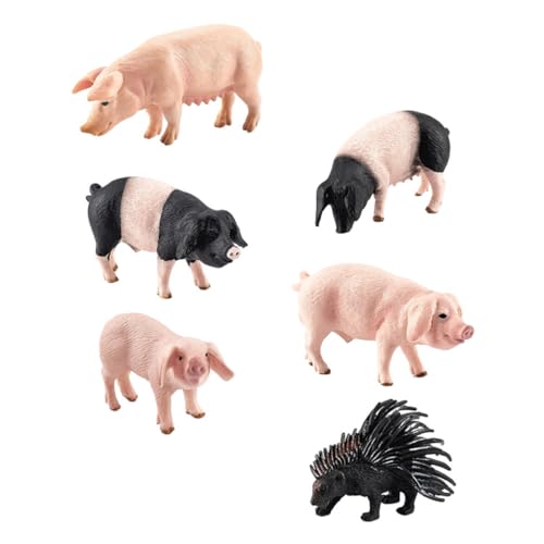 Toyvian 6 Stück Simulations Modell Lamm Tischminiaturen Tiere kleines Schweinemodell Tierfiguren für adventsgeschenke Tiermodell Simulationsschwein PVC Toyvian 6 Stück Simulations Modell Lamm Tischminiaturen Tiere kleines Schweinemodell Tierfiguren für adventsgeschenke Tiermodell Simulationsschwein PVC von Toyvian