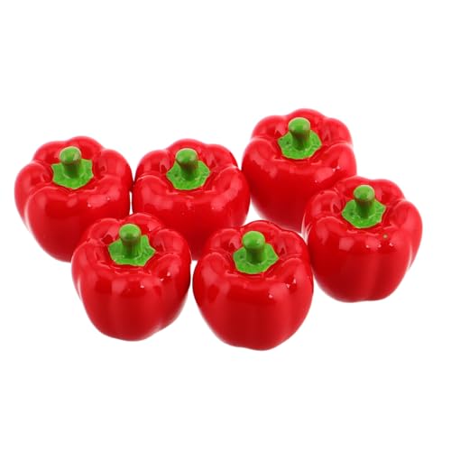 Toyvian 6stücke Miniatur Chili Paprika Figuren Resin Dekoration Für Mikrolandschaften Und Kreative Wohnaccessoires von Toyvian