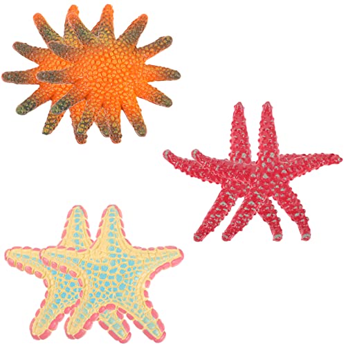 Toyvian 6 Stück Simulierte Seestern Figuren Realistische Meeres Tier Skulpturen für Dekoration für Aquarien und Sommer Pools Material Sicher und Langlebig von Toyvian