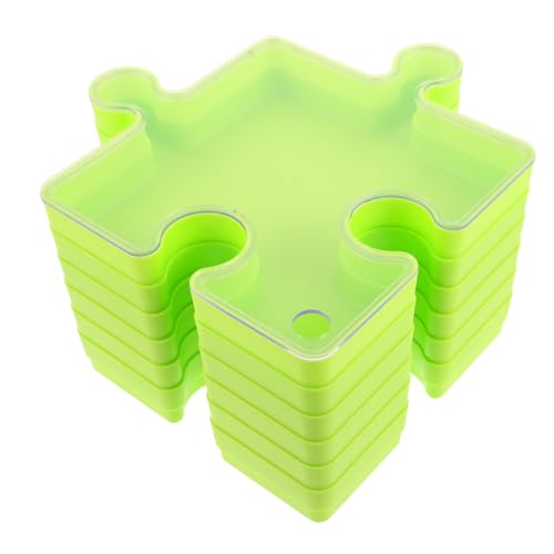 Toyvian 6 Stück Stapelbare Puzzle Organizer mit Deckel Große Aufbewahrungsbox für Perlen und DIY Projekte für Puzzle Organisation und Sortierung von Toyvian