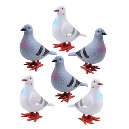 Toyvian 6 Stück Teiliges Aufzieh Tauben für Springende Wind Up Vögel Bunte Spielfiguren als und Party Korbfüller Langlebiges Uhrwerkspielzeug für Kinderfest und Ostern Zufällige Farbe von Toyvian