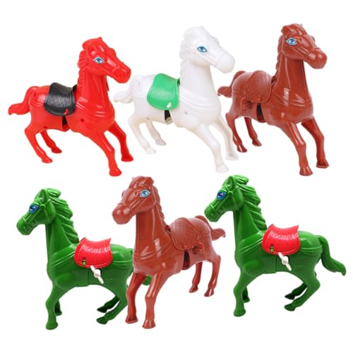 Toyvian 6 Stück Teiliges Aufziehpferde für Interaktive Lustige Wind Up Tiere in Zufälligen Farben Geschenkfüllung und Mitgebsel für Kindergeburtstag und Partyspaß Zufällige Farbe von Toyvian