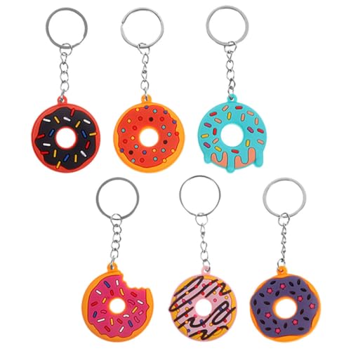 Toyvian 6 Stück Teiliges Donut Schlüsselanhänger aus Strapazierfähigem PVC Süße Cartoon Anhänger für Auto Haus Taschen schlüssel Niedliche Dekoration für Mädchen und Frauen Toyvian 6 Stück Teiliges Donut Schlüsselanhänger aus Strapazierfähigem PVC Süße Cartoon Anhänger für Auto Haus Taschen schlüssel Niedliche Dekoration für Mädchen und Frauen von Toyvian