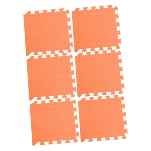 Toyvian 6 Stück Teiliges Eva Spielmatten mit Blättermuster Dicke rutschfeste Puzzleteppiche Schützende Bodenkissen Kinderfreundliche Bodenfliesen in Orange für Wohnzimmer und Toyvian 6 Stück Teiliges Eva Spielmatten mit Blättermuster Dicke rutschfeste Puzzleteppiche Schützende Bodenkissen Kinderfreundliche Bodenfliesen in Orange für Wohnzimmer und von Toyvian
