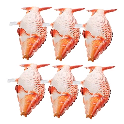 Toyvian 6 Stück Teiliges Fisch förmige Aluminiumfolienballons Rote Karpfen Deko für Geburtstag Valentinstag Hochzeitsfeier Kleine Folienballons Partydekoration von Toyvian