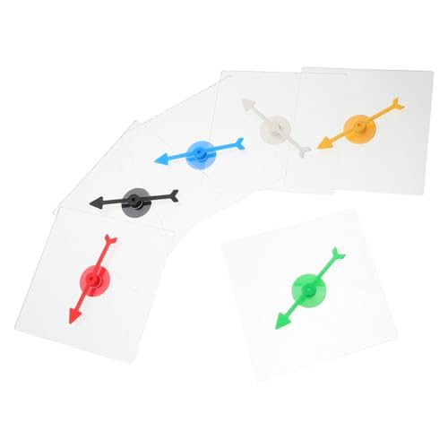 Toyvian 6 Stück Teiliges Rotationspfeilspielzeug für Fördert Kognitive Fähigkeiten Hand Auge Koordination Plastikspielzeug für DIY Brettspiele und Klassenzimmeraktivitäten von Toyvian
