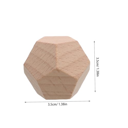 Toyvian 6 Stück Teiliges Seitige Unbemalte Holzwürfel für DIY Bastelprojekte Natürliche Holzblöcke für Spielwürfel Kreative Holzspielsteine für Brettspiel Zubehör von Toyvian