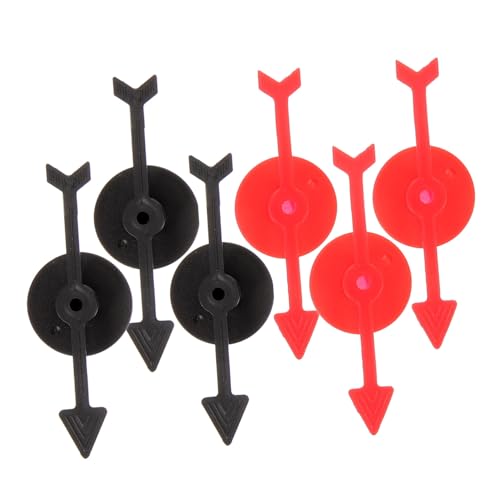 Toyvian 6 Stück Teiliges Spielpfeil aus Kunststoff Lange Drehbare Zeiger für Brettspiele DIY Roulette Pädagogisches Party Zubehör Schwarz Rot von Toyvian