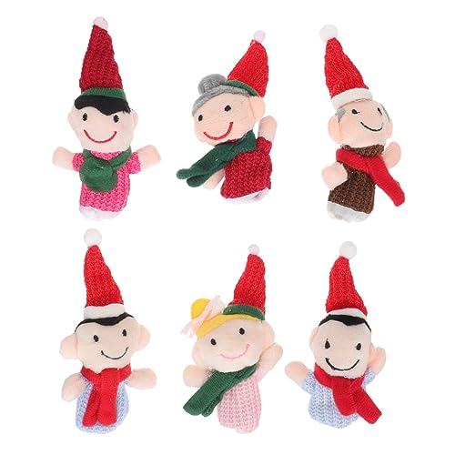 Toyvian 6 Stück Teiliges Verschleißfester Fingerpuppen aus Weichem PP Baumwollmaterial Niedliche Handpuppen für Rollenspiel Geschichtenerzählen Familienzeit und Zufällige Zufällige Farbe von Toyvian