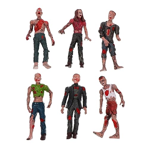 Toyvian 6 Stück Teiliges Zombie Bewegliche Horror Puppen Halloween Gruseldeko für Spukhaus und Party Schaurige Prank Requisiten für Geisterhaus und Bühnenauftritte von Toyvian