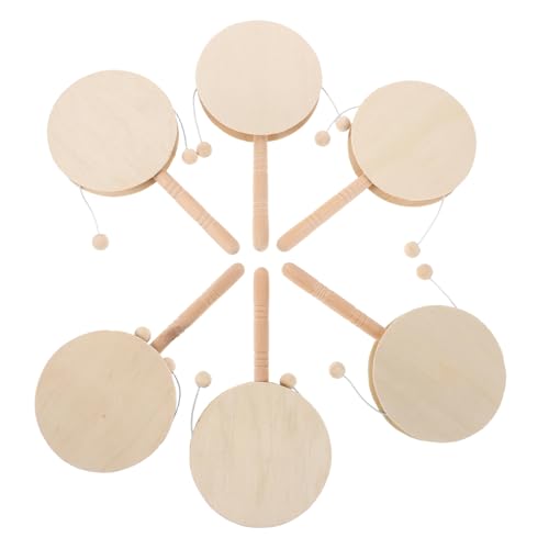 Toyvian 6 Stück Unlackierte Handpercussion für Kreative Malprojekte für Familienaktivitäten Schulprojekte und Farbkoordinationstraining Toyvian 6 Stück Unlackierte Handpercussion für Kreative Malprojekte für Familienaktivitäten Schulprojekte und Farbkoordinationstraining von Toyvian