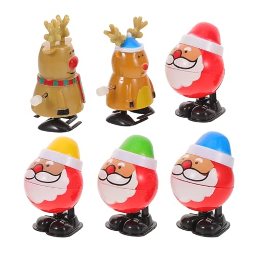 Toyvian 6 Stück Weihnachtskette Kinderparty Gefälligkeiten Desktop- zum Aufziehen Cartoon-Uhrwerkspielzeug aufgeben - für Kinderpartys Metall Toyvian 6 Stück Weihnachtskette Kinderparty Gefälligkeiten Desktop- zum Aufziehen Cartoon-Uhrwerkspielzeug aufgeben - für Kinderpartys Metall von Toyvian