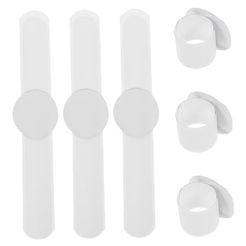 Toyvian 6 Stück Weiße Schnapparmbänder aus PVC und Leichte DIY Klatscharmbänder zum Bemalen Wiederverwendbare Party Armbänder für Robustes Bastelarmband für Festival und Freizeit Toyvian 6 Stück Weiße Schnapparmbänder aus PVC und Leichte DIY Klatscharmbänder zum Bemalen Wiederverwendbare Party Armbänder für Robustes Bastelarmband für Festival und Freizeit von Toyvian