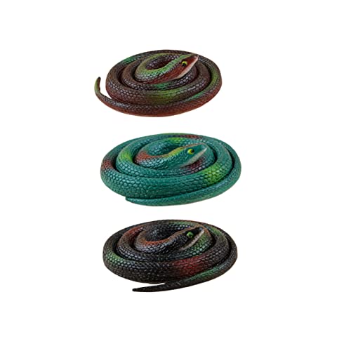 Toyvian 6 Stück simulierte Gummischlangen kinderspielzeug Halloween-Schlangen Partybevorzugungs-Gummischlangen Partyschlangen von Toyvian