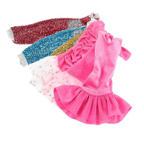 Toyvian 6 Teiliges Glitzerndes Schulterfreies Langes Kleid Für Puppen Glitzerndes Prinzessinnen Kostümkleid Pailletten Abschlussballkleid Für Mädchen Für Partys Und Maskeraden von Toyvian