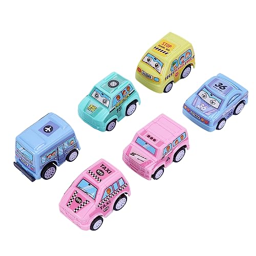 Toyvian 6-teiliges Trägheitsspielzeugauto-Set Frühes Lernspielzeug Für Kleinkinder Stadtfahrzeuge Zufälliger Stil von Toyvian